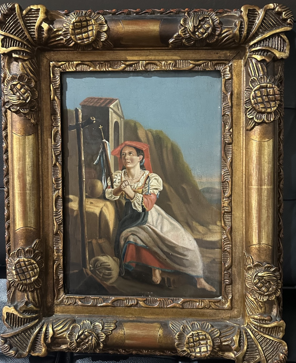 Young Woman Praying, Italian School, 19th Century-photo-2