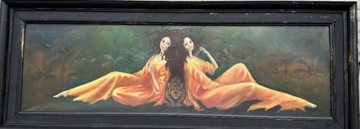 A Surreal Painting Of Two Women (rivals)-photo-3