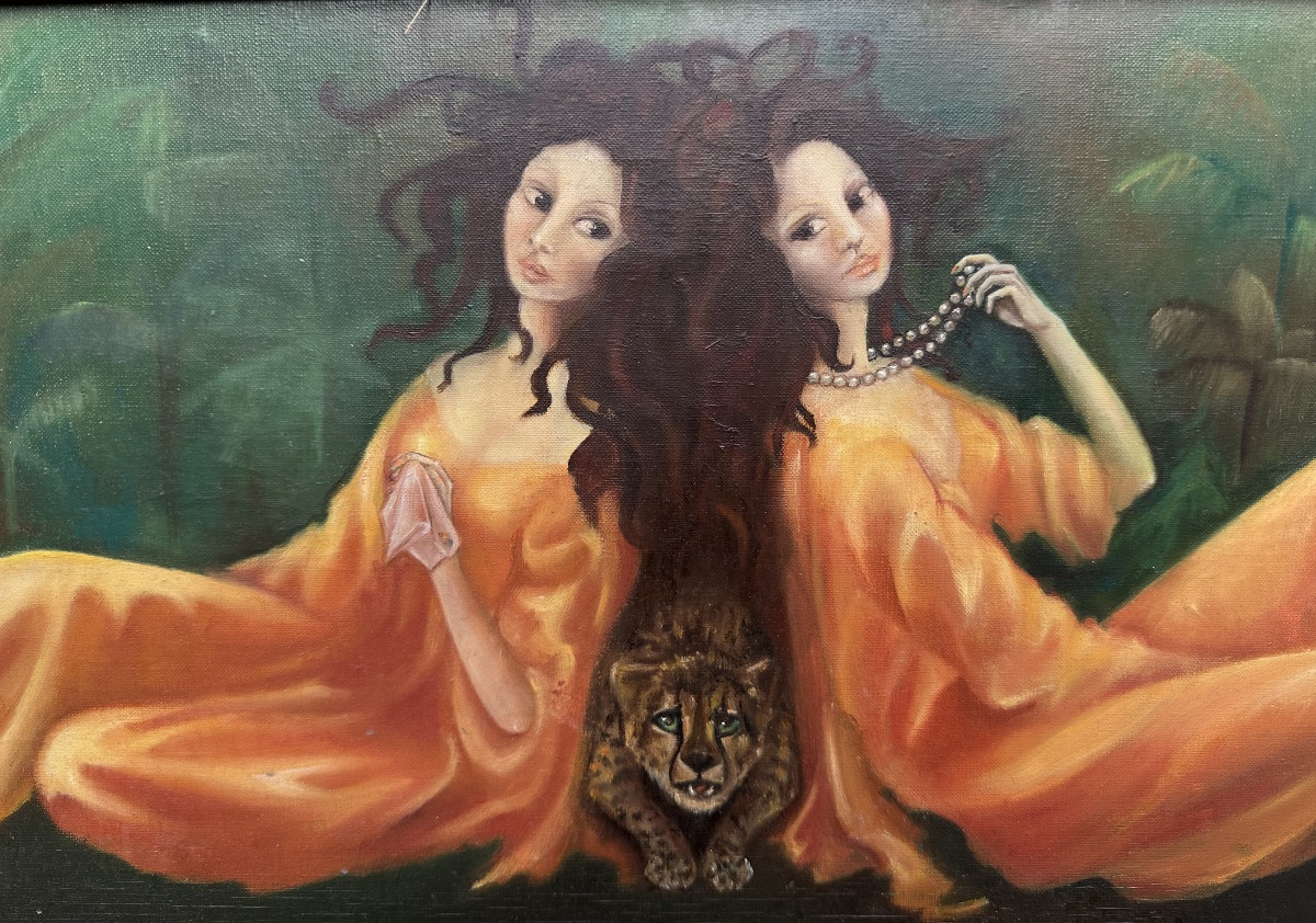 A Surreal Painting Of Two Women (rivals)-photo-1