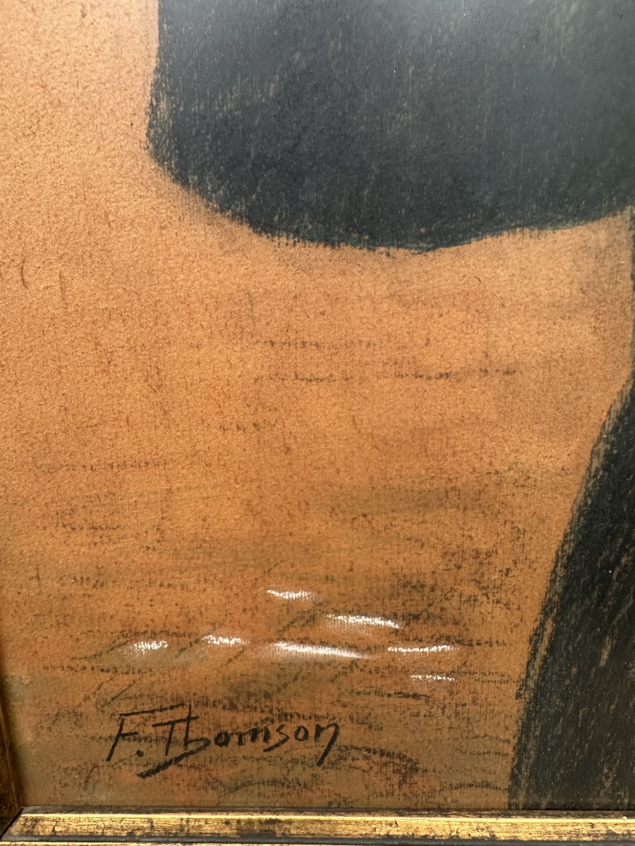 Le Rabin de Fernand Thomson fusain  judaica-photo-3