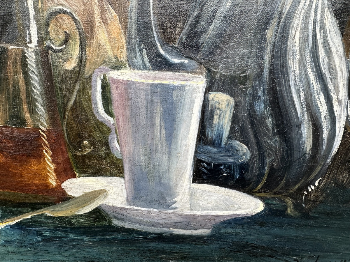 Still Life With Owl, Flemish School Circa 1909-photo-2