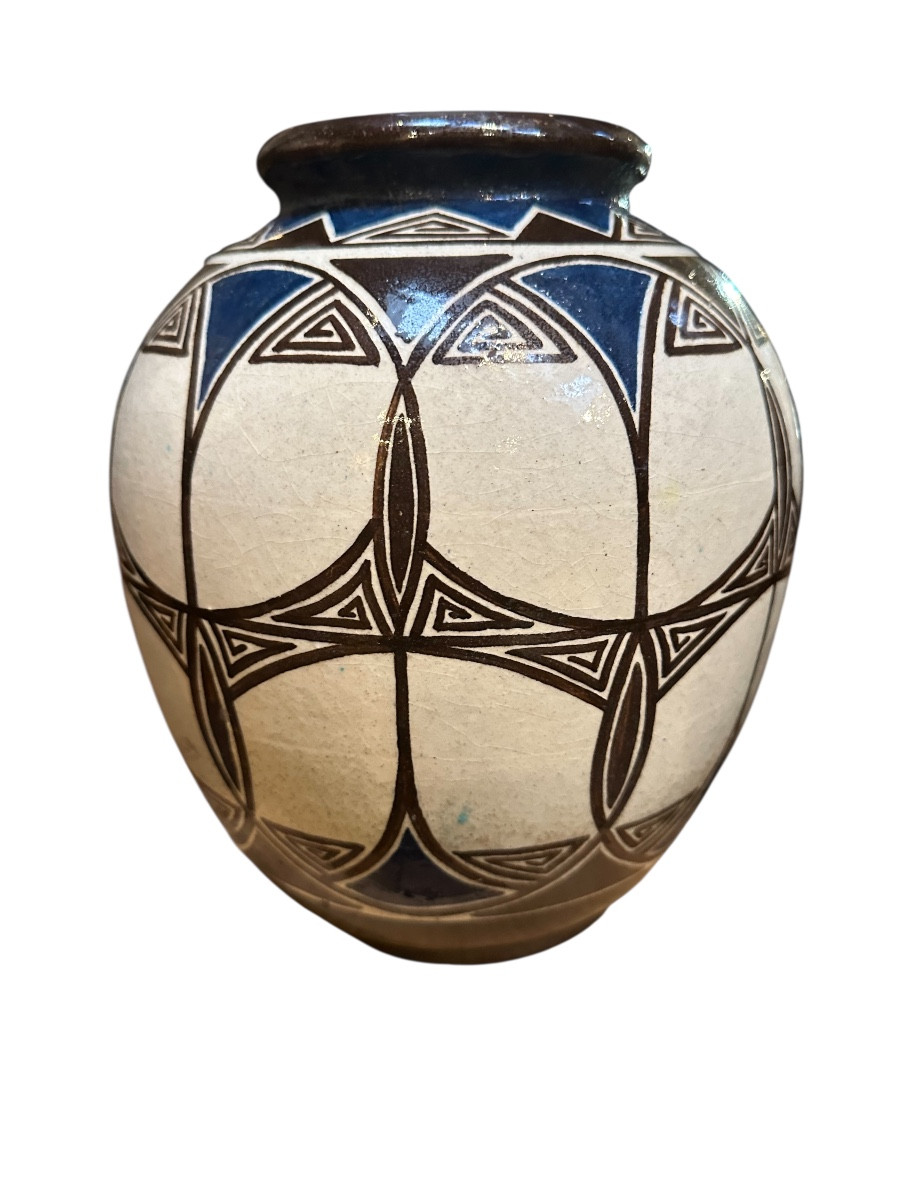 Vase unique du céramiste Jean -Jacques Lachenal période Art déco 