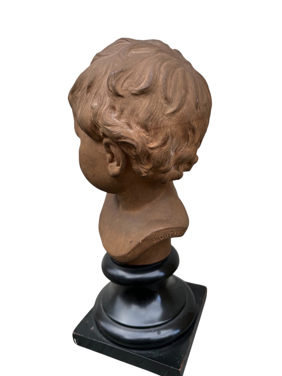 Buste en terre cuite de joseph Jacques Ducaju -photo-2
