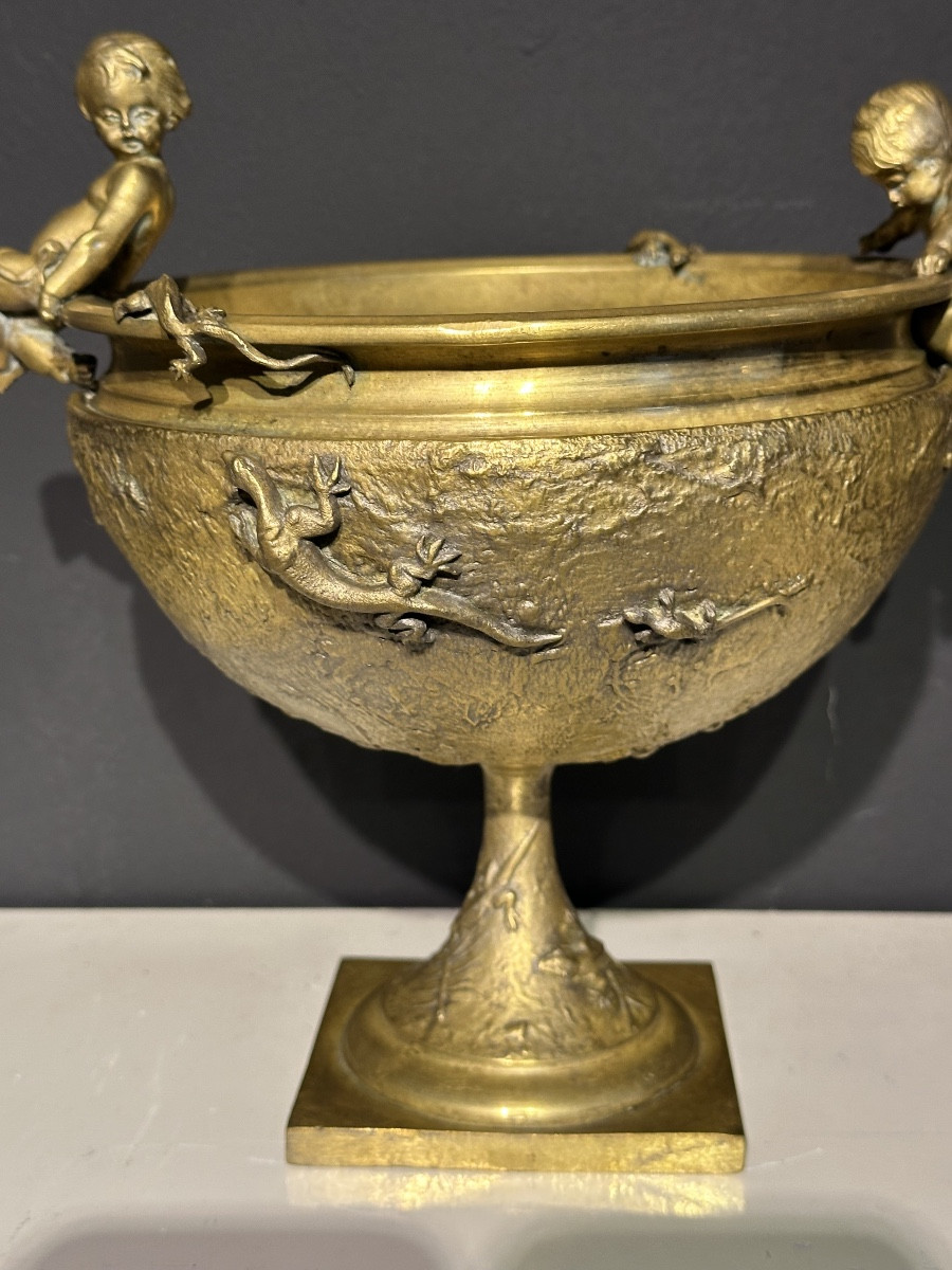 Cup With Cherubs And Lizards -photo-2