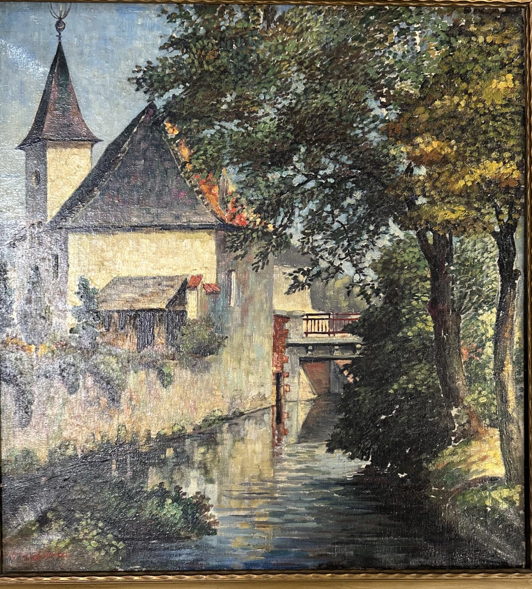 Tableau post impressionniste de W.Duquenne -photo-2