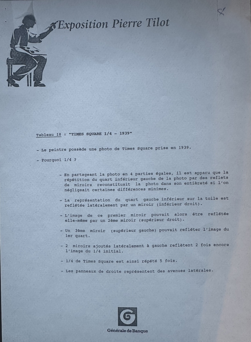 Times Square de Pierre Tilot école Belge surréaliste et humoristique -photo-3
