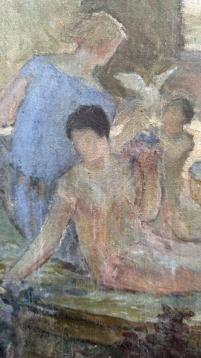 Jeunes filles autour de la fontaine loÿs Prat exposition Paris 1925 -photo-3