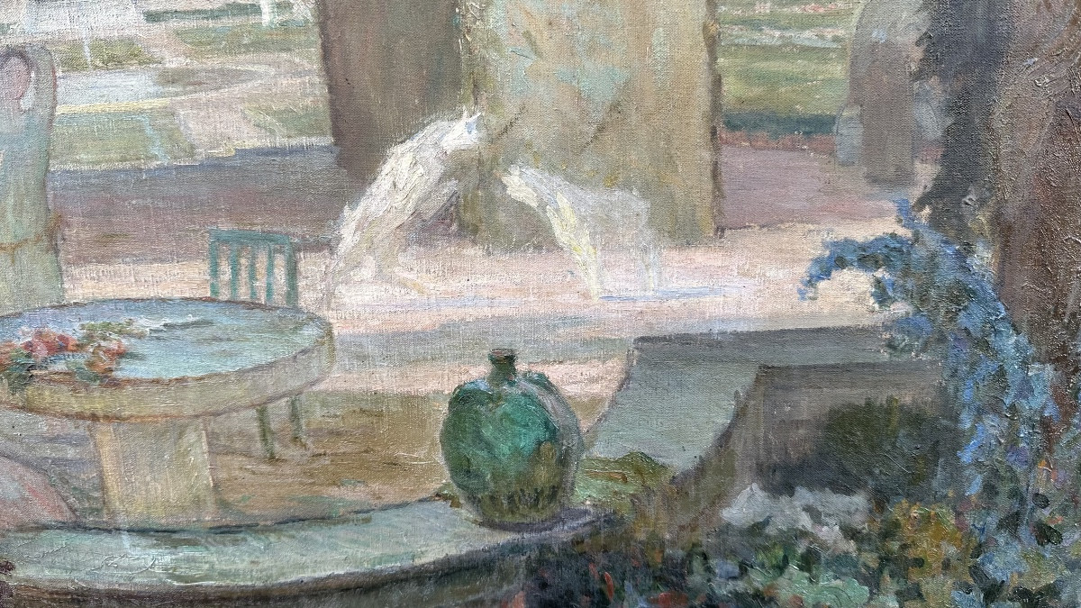 Jeunes filles autour de la fontaine loÿs Prat exposition Paris 1925 -photo-4