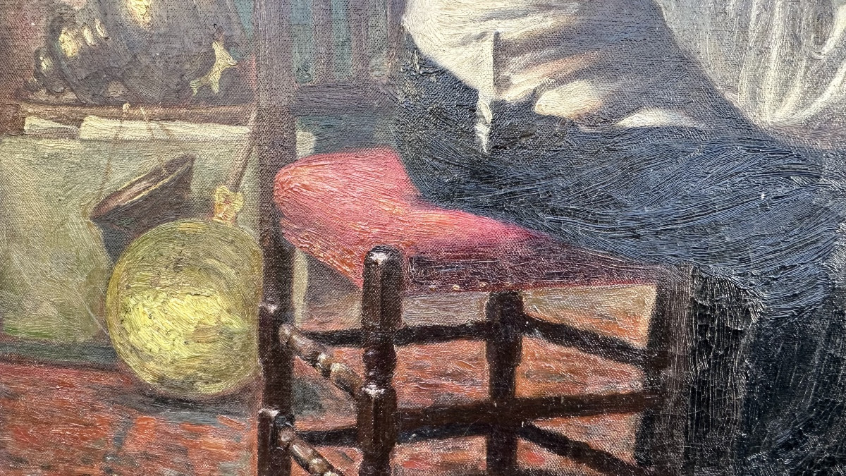 The Collector Admiring His Painting-photo-1