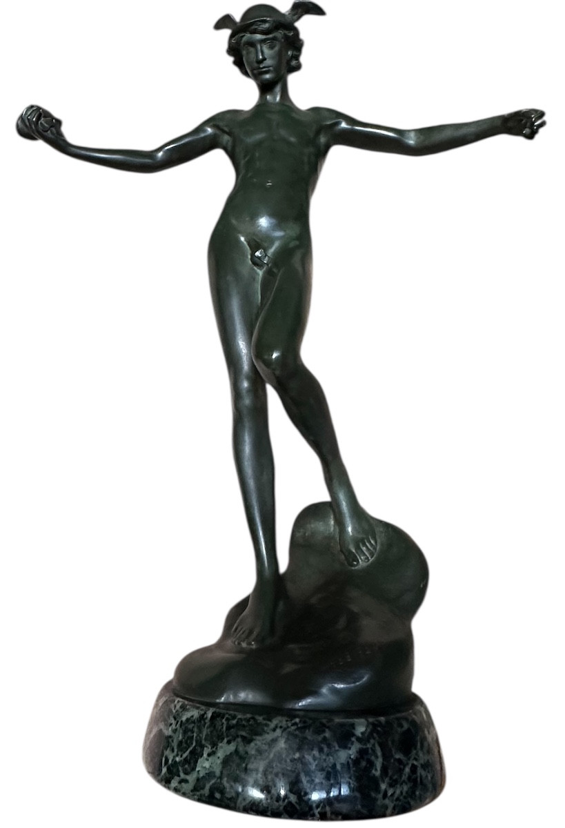 Sculpture de Mercure ou Hermes du sculpteur autrichien Franz Seifert -photo-4