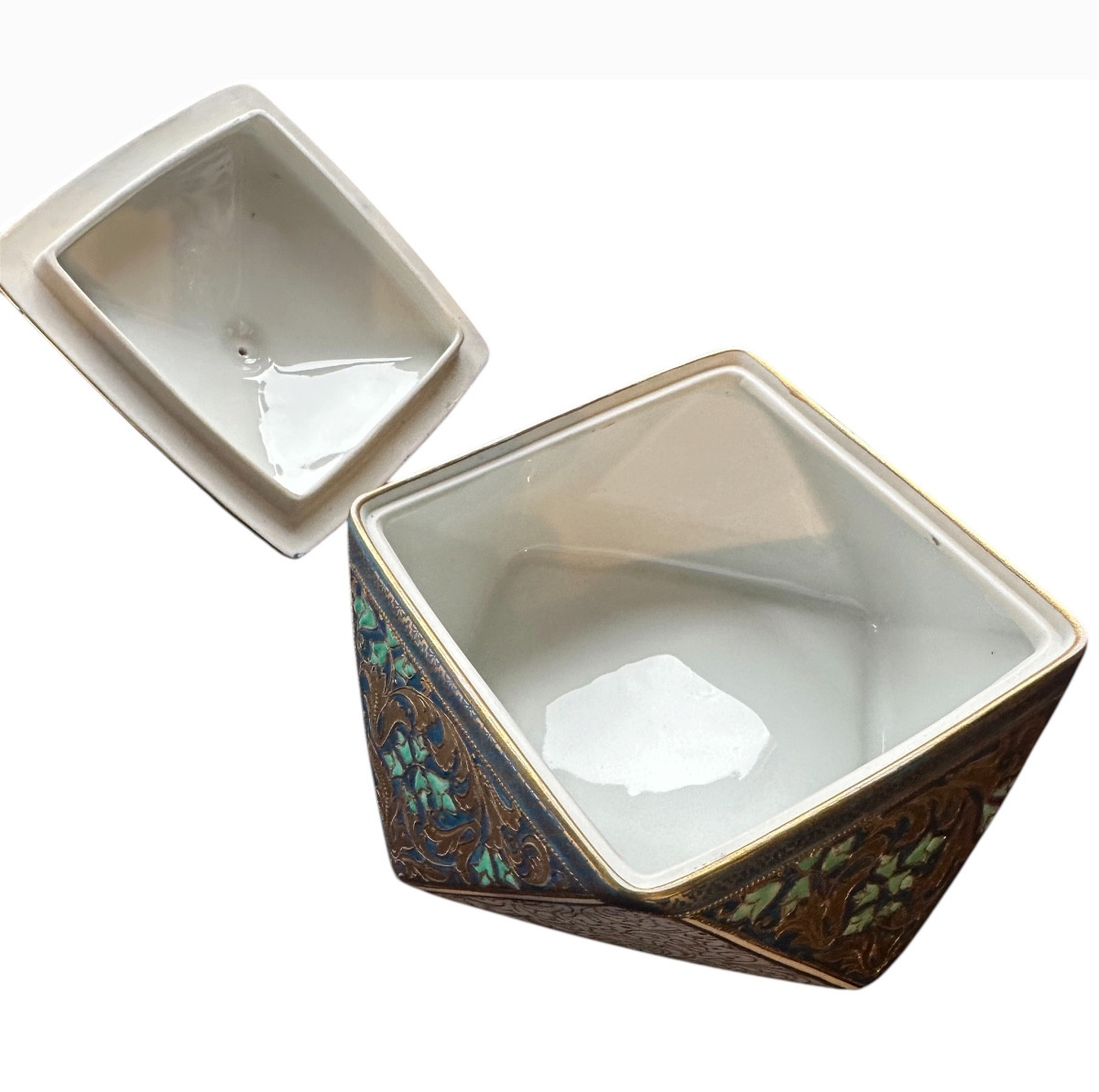 Bonbonnière art deco porcelaine de Noritake-photo-3