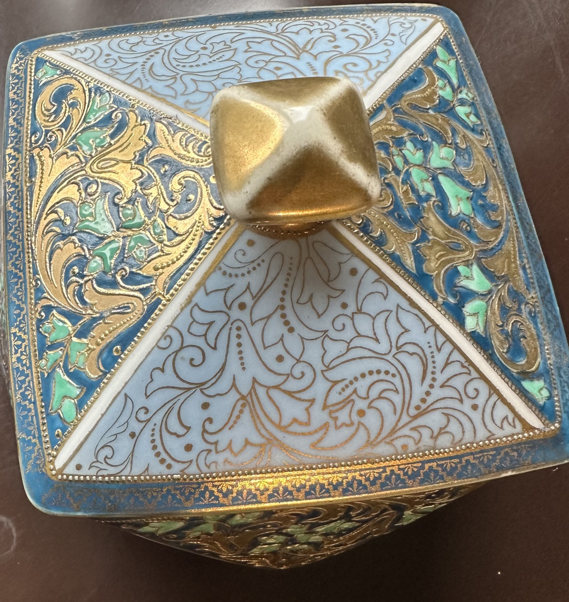 Bonbonnière art deco porcelaine de Noritake-photo-1
