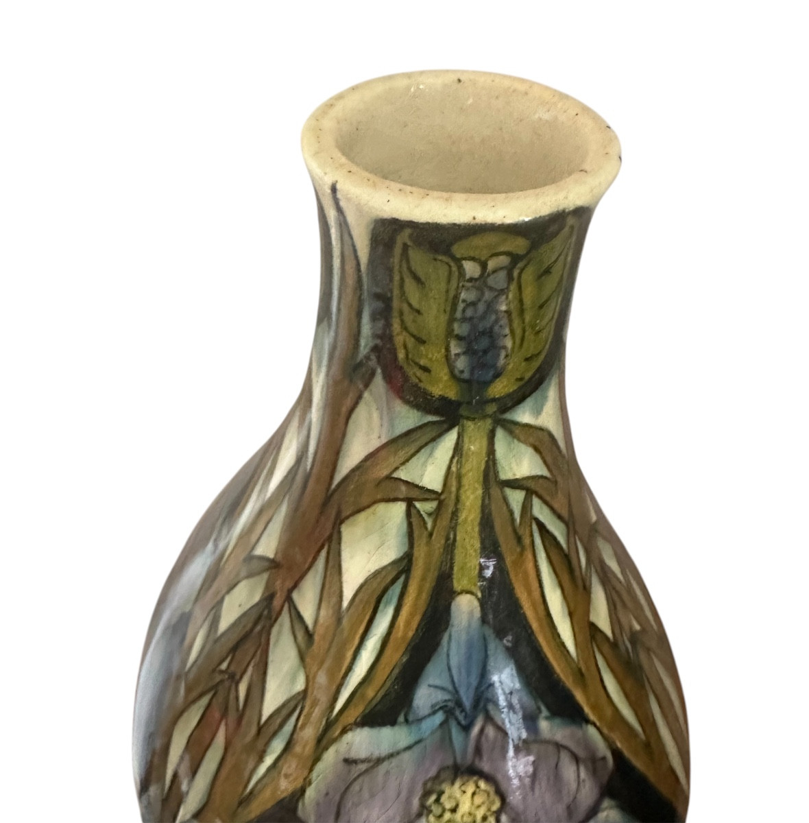 Art Nouveau Vase From Brussels Majolica-photo-1