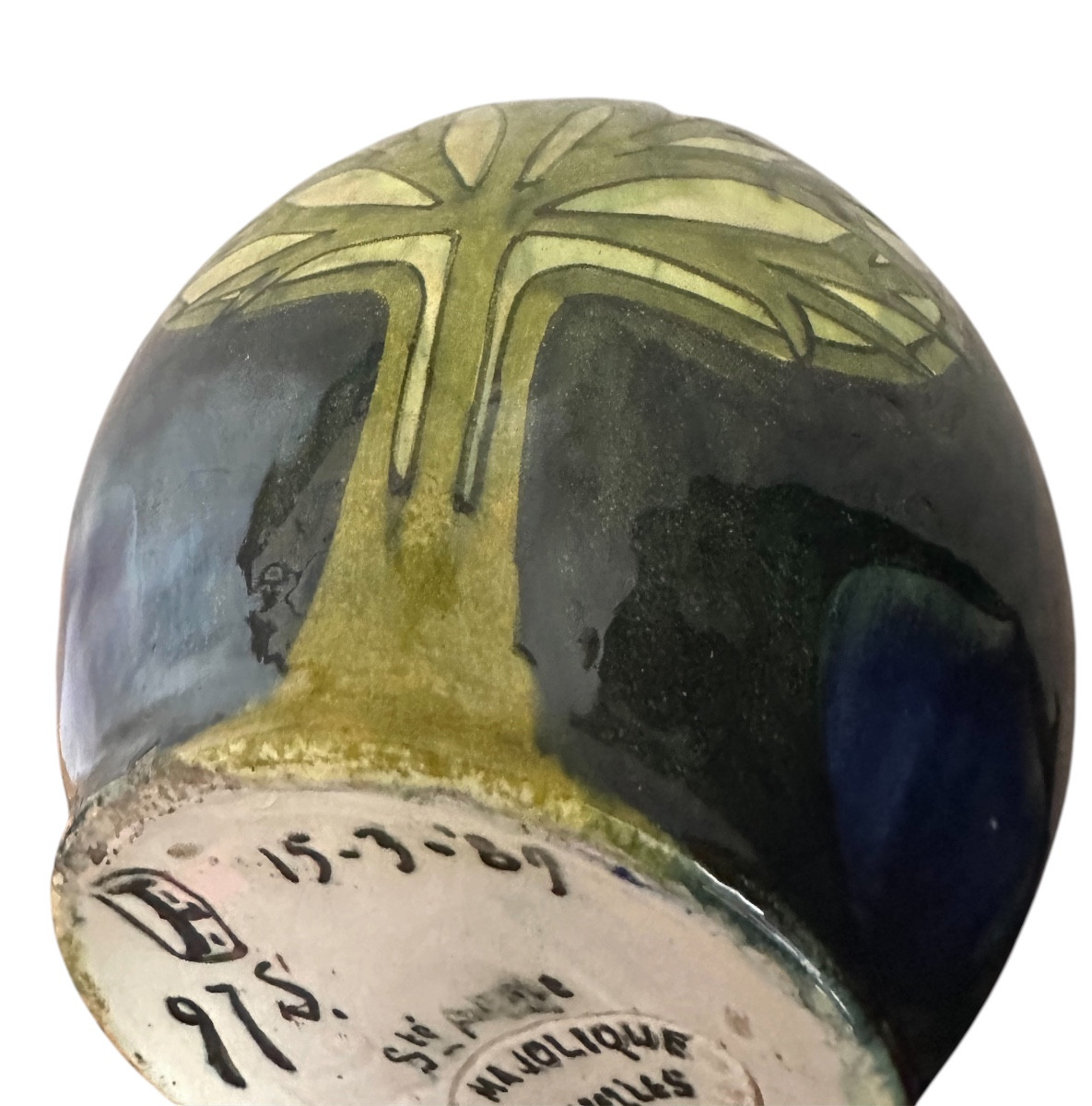 Art Nouveau Vase From Brussels Majolica-photo-2