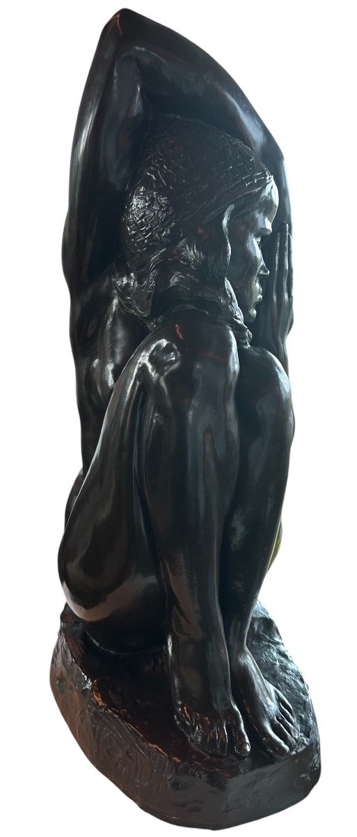 Bronze africaniste taille réelle 1930-photo-4