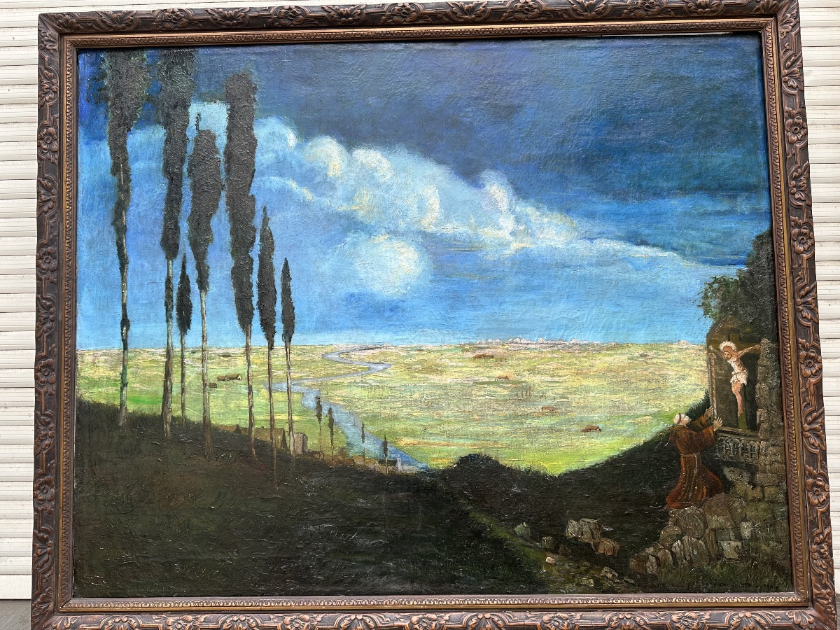 The Monk Praying In Nature By émile Clerico -photo-3