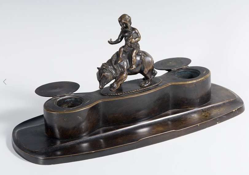 Encrier bronze allemand 