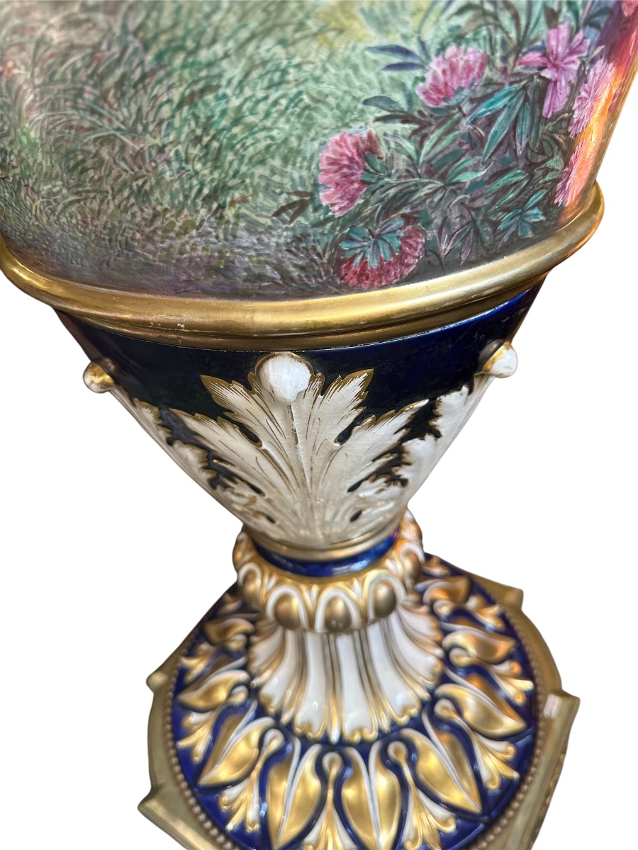 Grand vase en Faïence Paris ou Sévres -photo-4