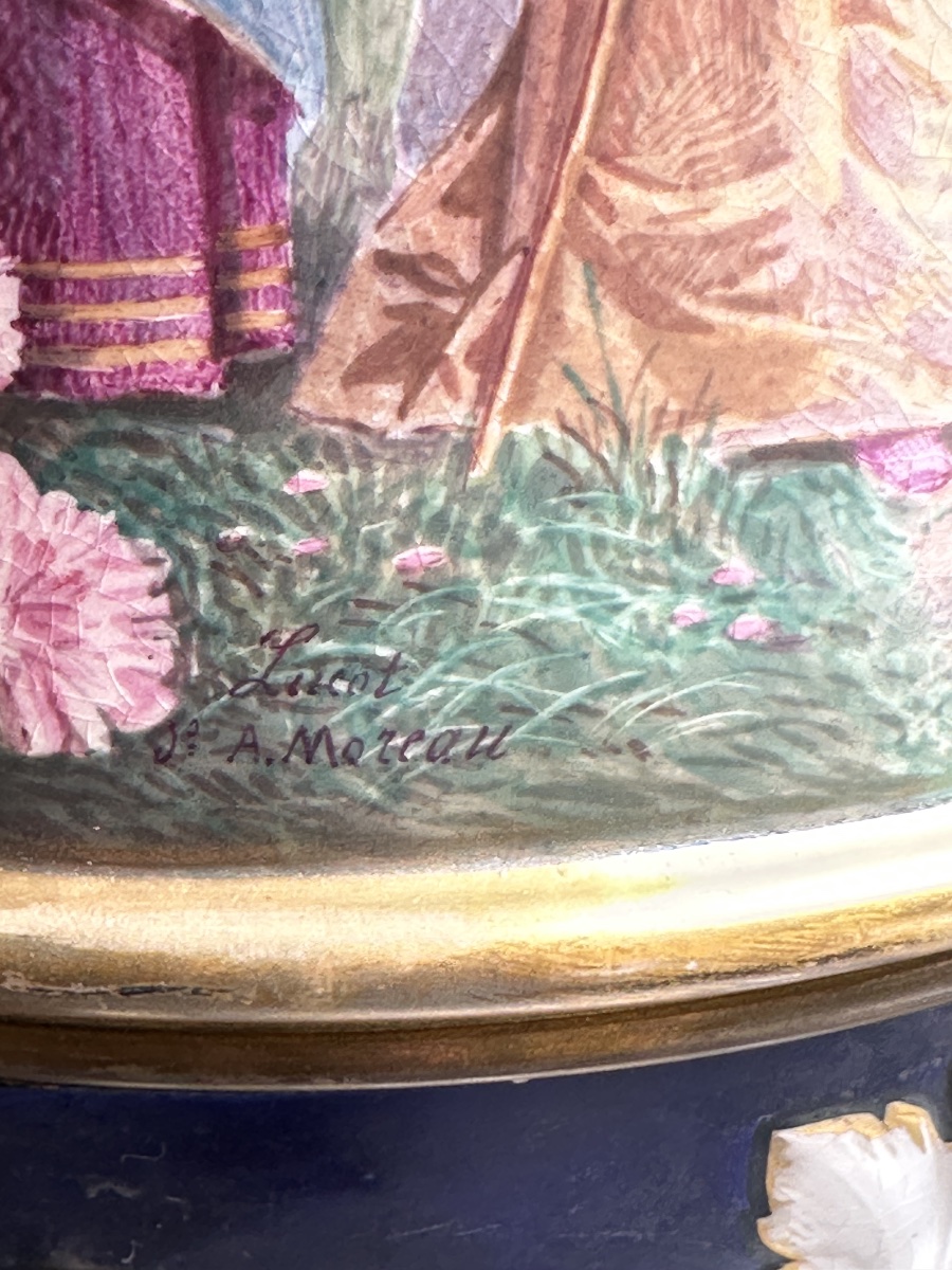 Grand vase en Faïence Paris ou Sévres -photo-6