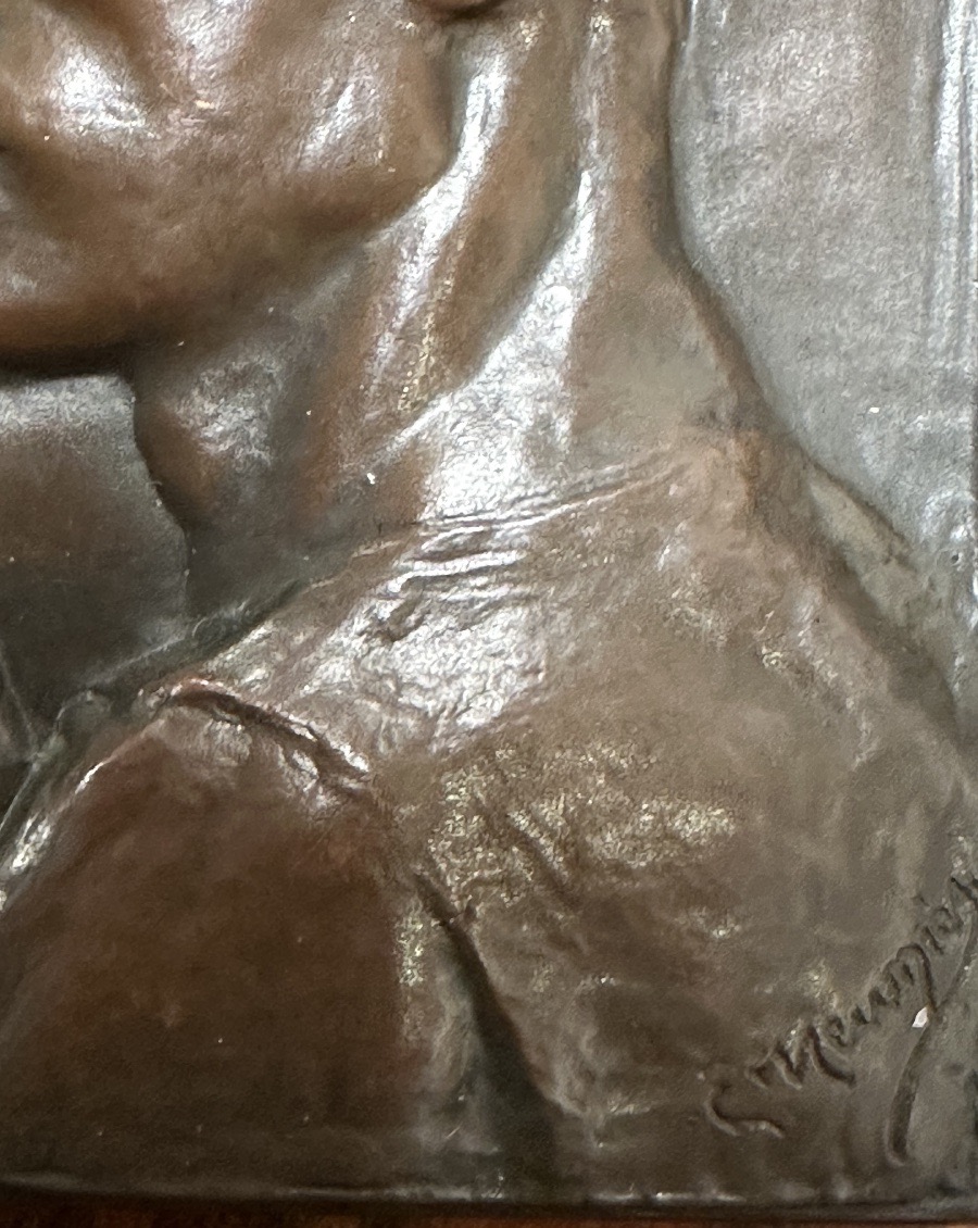 Medal From The Royal Belgian Society Of Watercolorists, Signed By Constantin Meunier -photo-2