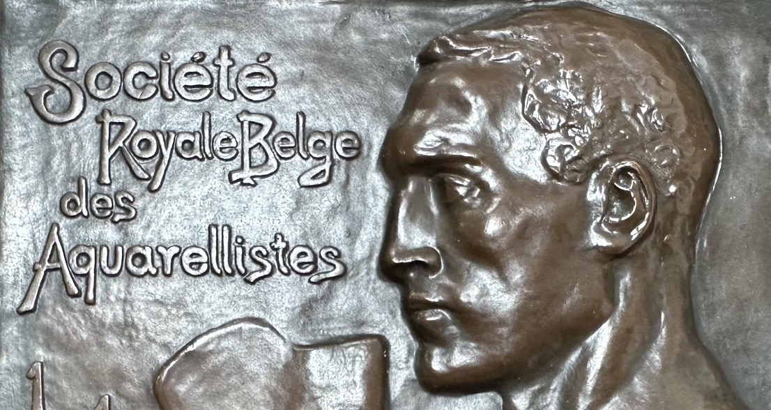 Medal From The Royal Belgian Society Of Watercolorists, Signed By Constantin Meunier -photo-1
