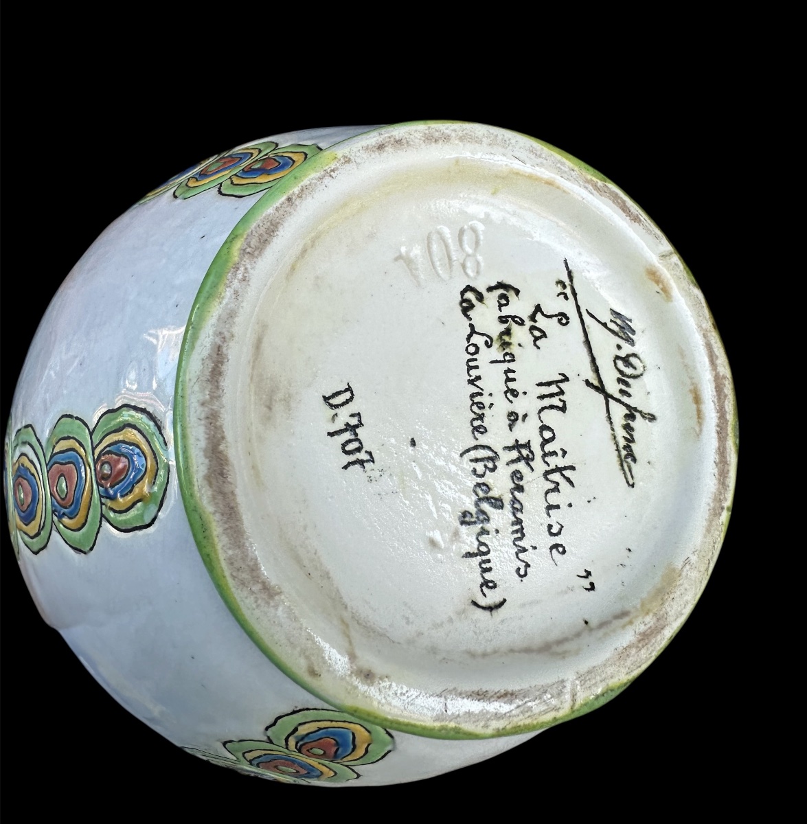 Vase With Unknown Design By Maurice Dufrène, Kéramis, La Louvière -photo-4