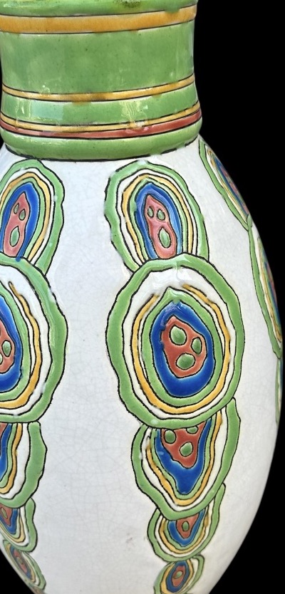 Vase With Unknown Design By Maurice Dufrène, Kéramis, La Louvière -photo-2