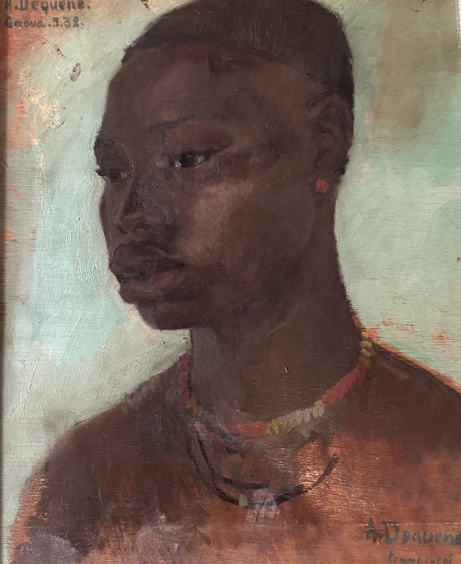 La femme au collier de Albert Dequene peintre voyageur Burkina Faso 1932-photo-2