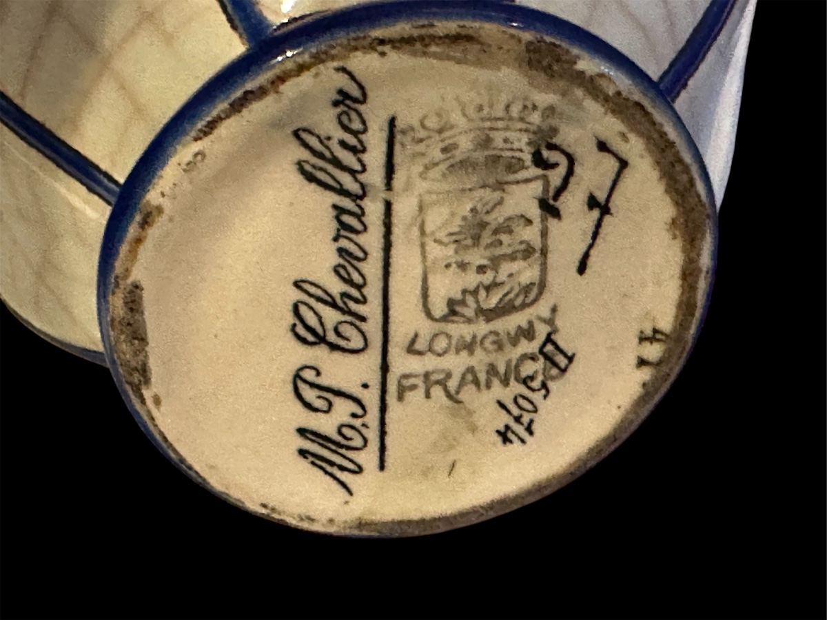 Art Deco Vase From Longwy, Signed By Maurice Paul Chevallier -photo-4