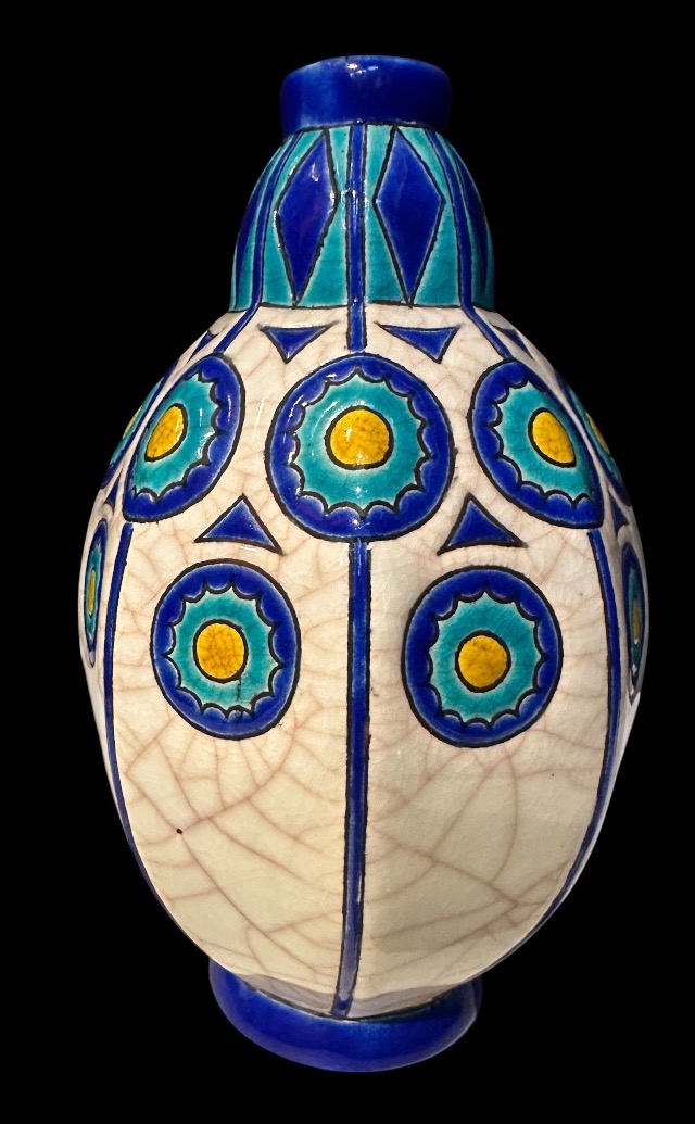 Art Deco Vase From Longwy, Signed By Maurice Paul Chevallier 
