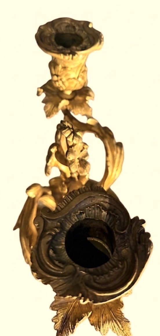 Paire de petits bougeoirs Napoléon III-photo-1
