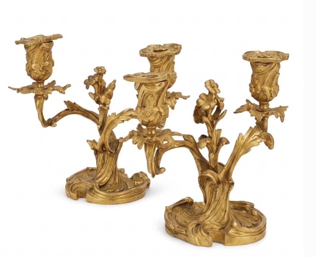 Paire de petits bougeoirs Napoléon III