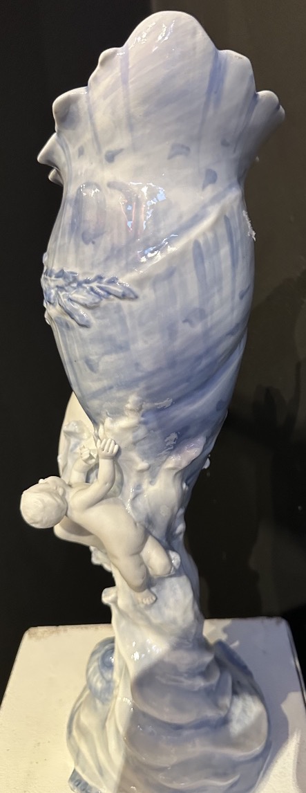 Art Nouveau Vase Made Of Glazed Porcelain -photo-3