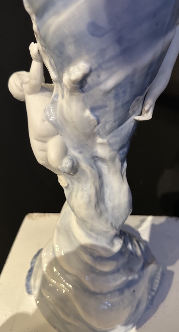 Art Nouveau Vase Made Of Glazed Porcelain -photo-4