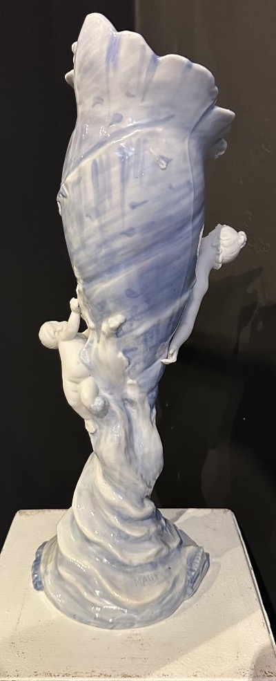 Art Nouveau Vase Made Of Glazed Porcelain -photo-1
