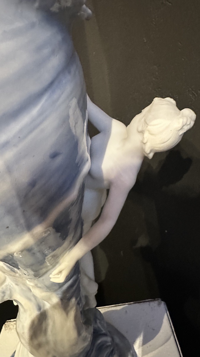 Art Nouveau Vase Made Of Glazed Porcelain -photo-2