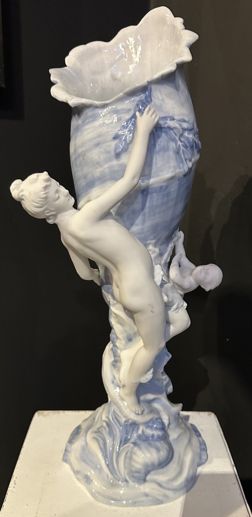 Art Nouveau Vase Made Of Glazed Porcelain -photo-6