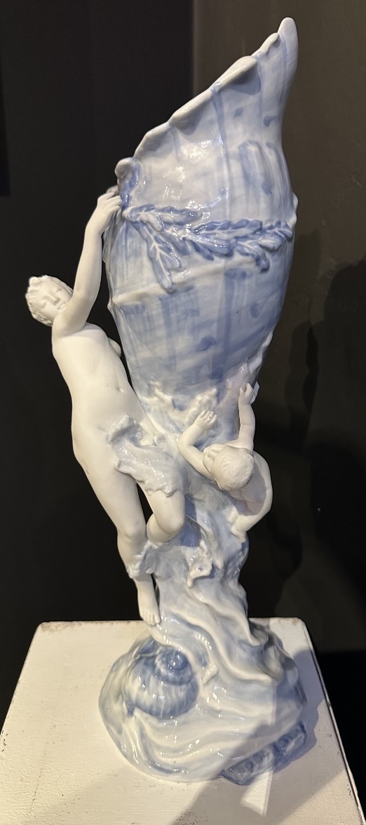 Art Nouveau Vase Made Of Glazed Porcelain 