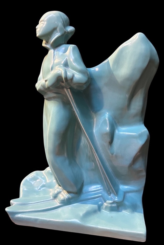 The Belgian Art Deco Ceramic Skier -photo-3