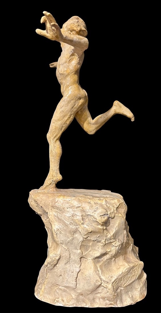 Projet en plâtre de l’effort du vainqueur de Pierre De Soete -photo-2