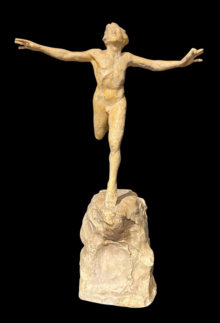 Projet en plâtre de l’effort du vainqueur de Pierre De Soete 