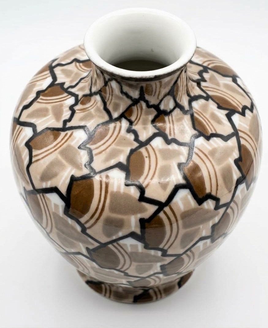 Vase Porcelaine de Limoges À Gauthier Atelier d’art 1927 Art Deco-photo-2