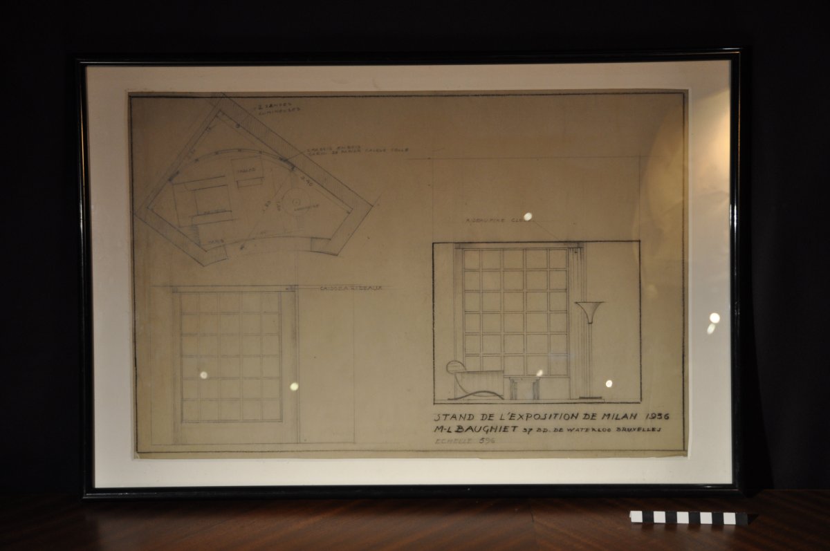 Plan Of The Stan Of The Milan Exhibition 1956 -  Marcel Baugniet