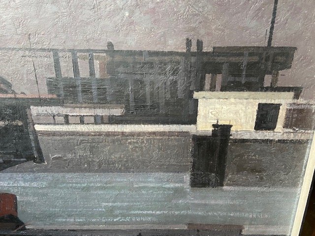 Chantier Naval, 1962, Oil On Canvas - Rik Herman-photo-3