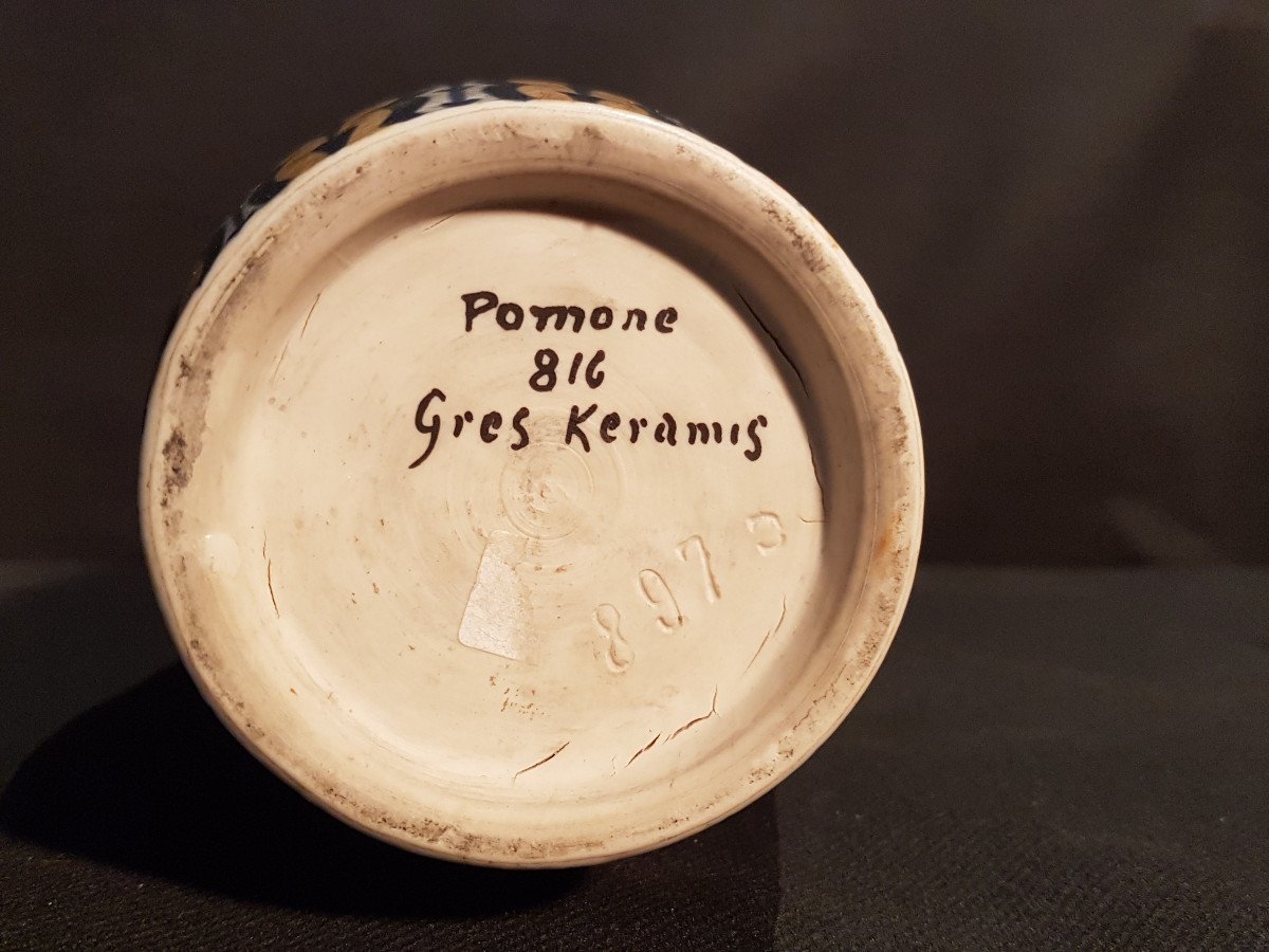 Boch Keramis Stoneware Vase - Charles Catteau Pomone-photo-4