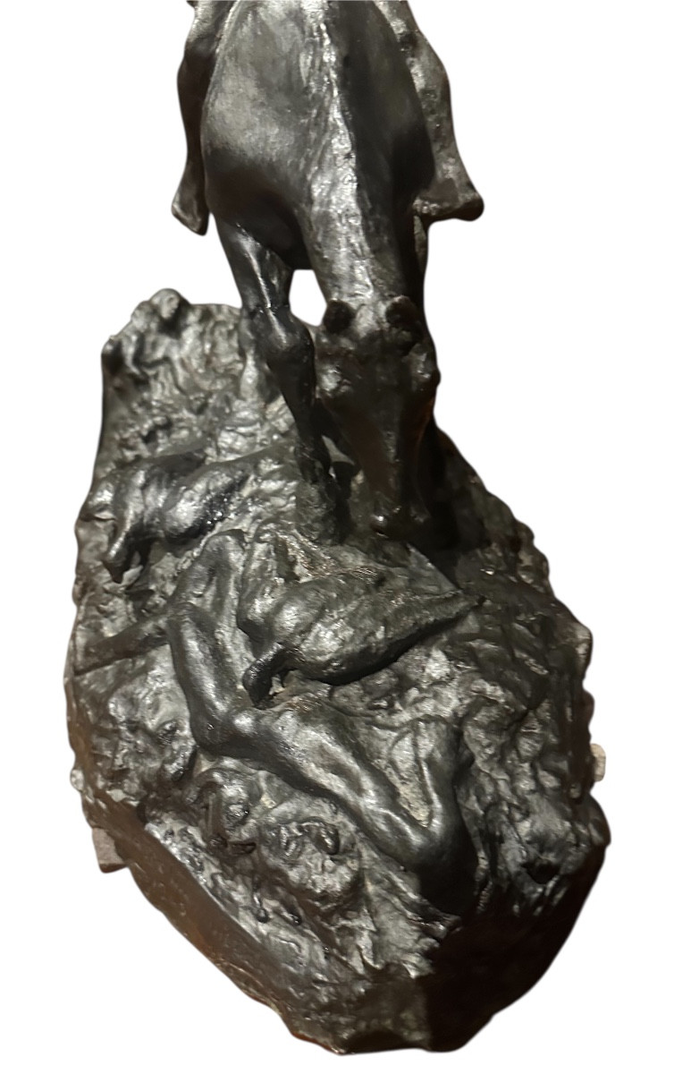 Bronze Unique La Guerre, Marie Alexandre Abel de Lambert-photo-1