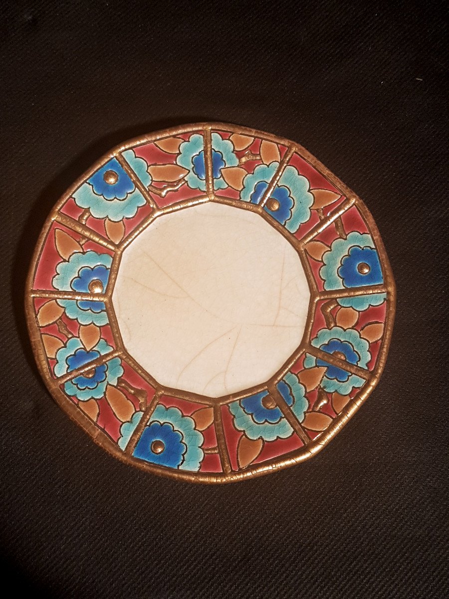 Tasse Et Sous-tasse En Faïence - Emaux De Longwy-photo-3