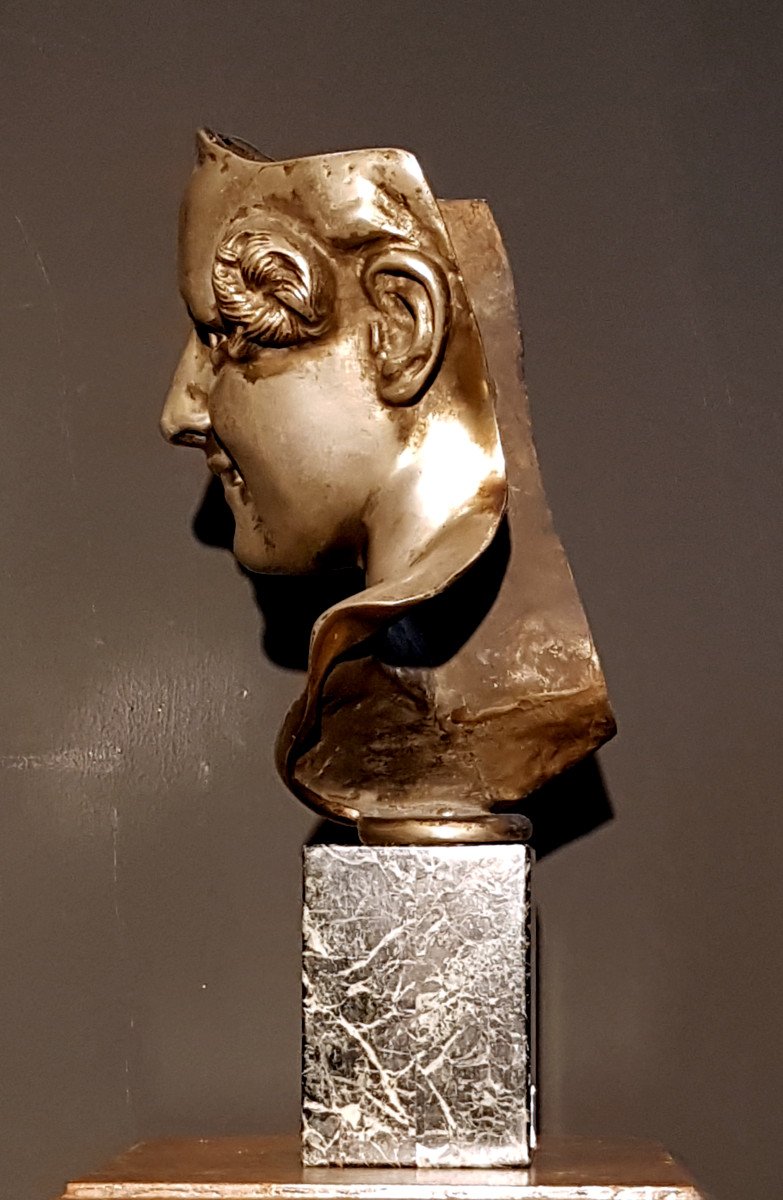 Bust, Patinated Bronze Nickel-photo-4