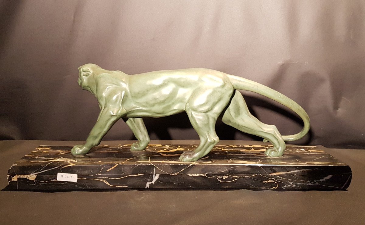 Panther, Artistic Bronze, Art Deco-photo-4