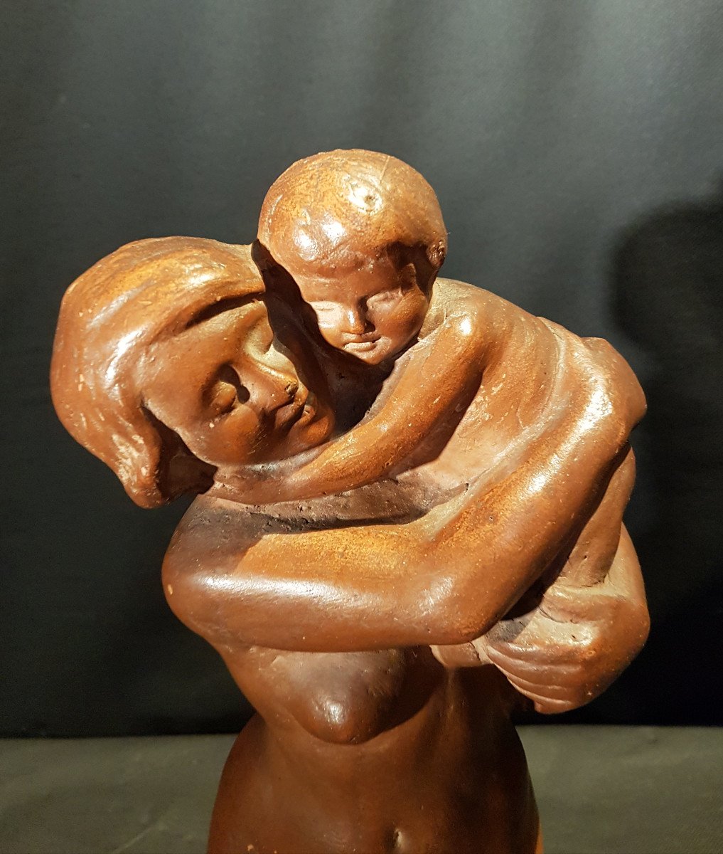 Maternity, Terracotta - Eugène Canneel-photo-2